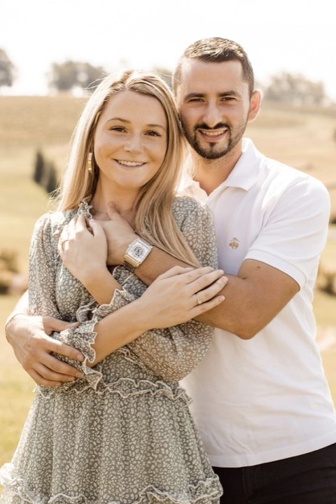 Photograph of a beautiful couple getting engaged