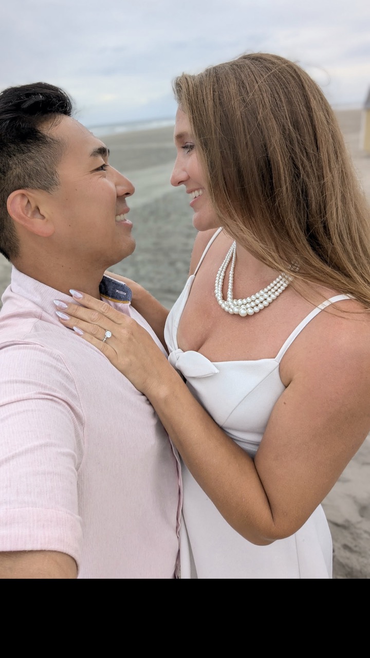 Photograph of a beautiful couple getting engaged