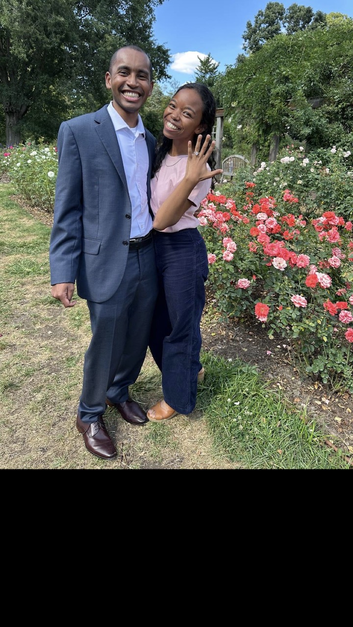 Photograph of a beautiful couple getting engaged