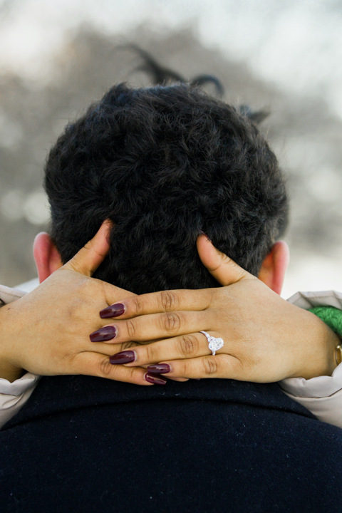 Photograph of a beautiful couple getting engaged