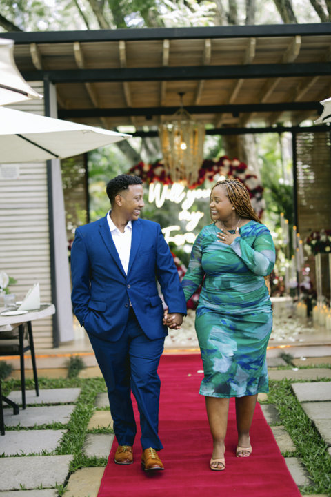 Photograph of a beautiful couple getting engaged