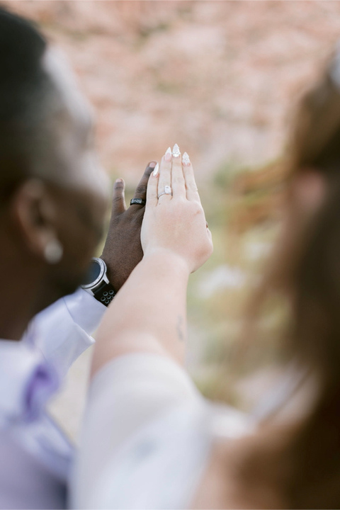 Photograph of a beautiful couple getting engaged